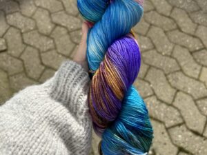 Håndfarvet Merino Fine - A touch of pink