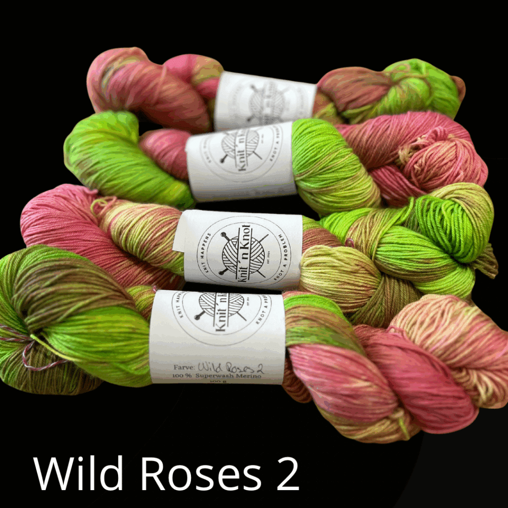 Håndfarvet Merino Garn - Wild Roses 2